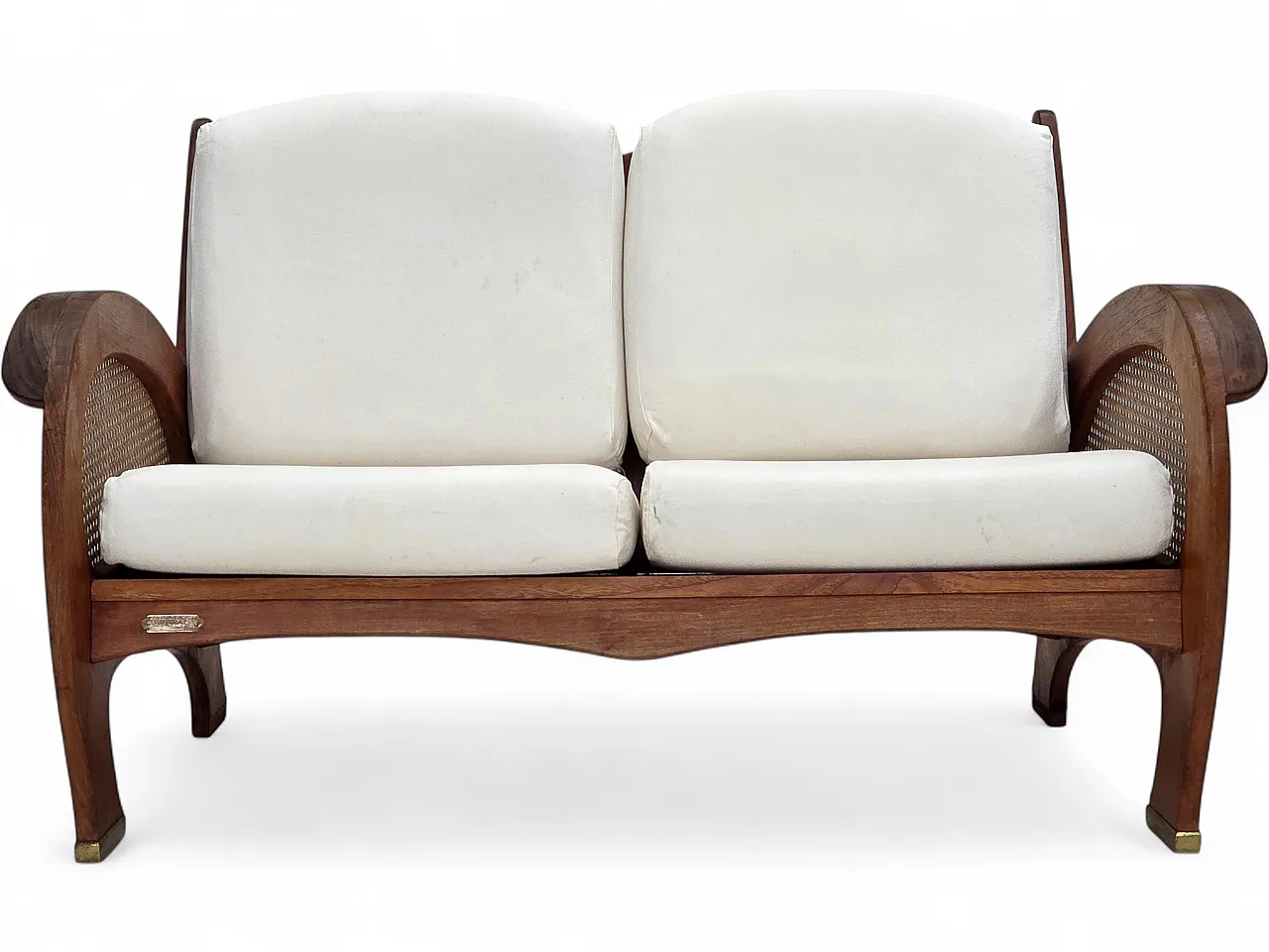 2-seater sofa by Klaus Wettergren in cotton fabric and mesh, 1970s 24