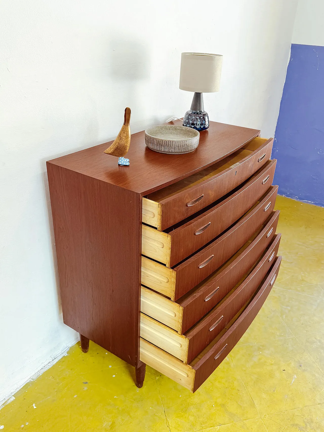 Danish Teak Chest of Drawers, 1950s 5