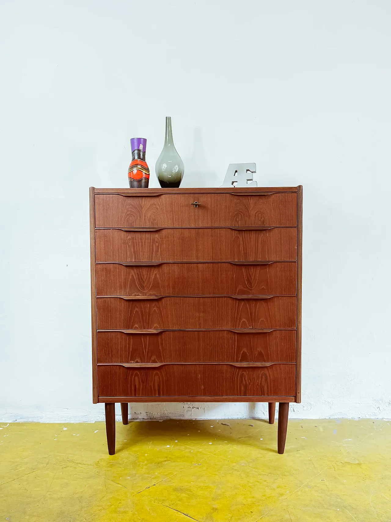 Danish Teak Chest of Drawers, 1950s 1