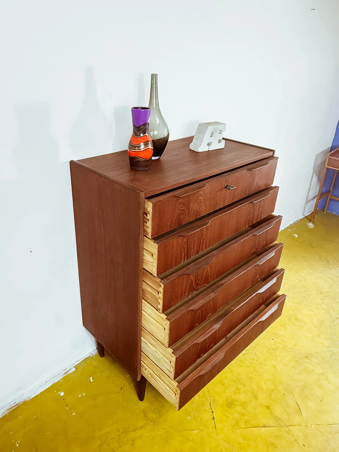 Danish Teak Chest of Drawers, 1950s 4