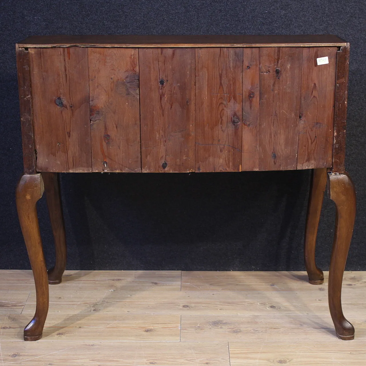 Antique Spanish flap desk in curved wood, mid-19th century 5
