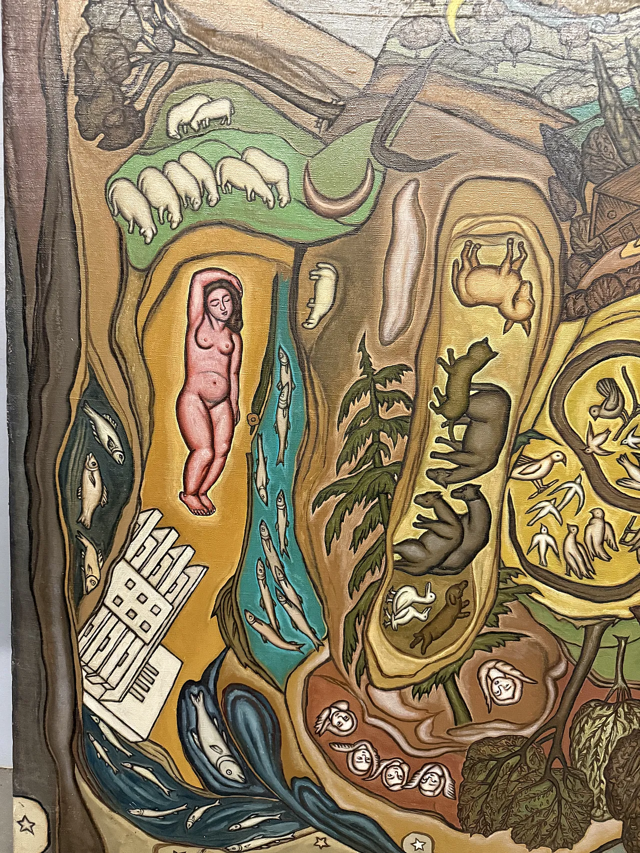 Painting on canvas Il Chaos Sofia Paceviciene, Rome 1986 4