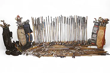 Hickory 369 wood golf clubs, 7 bags, from 1900 to 2000