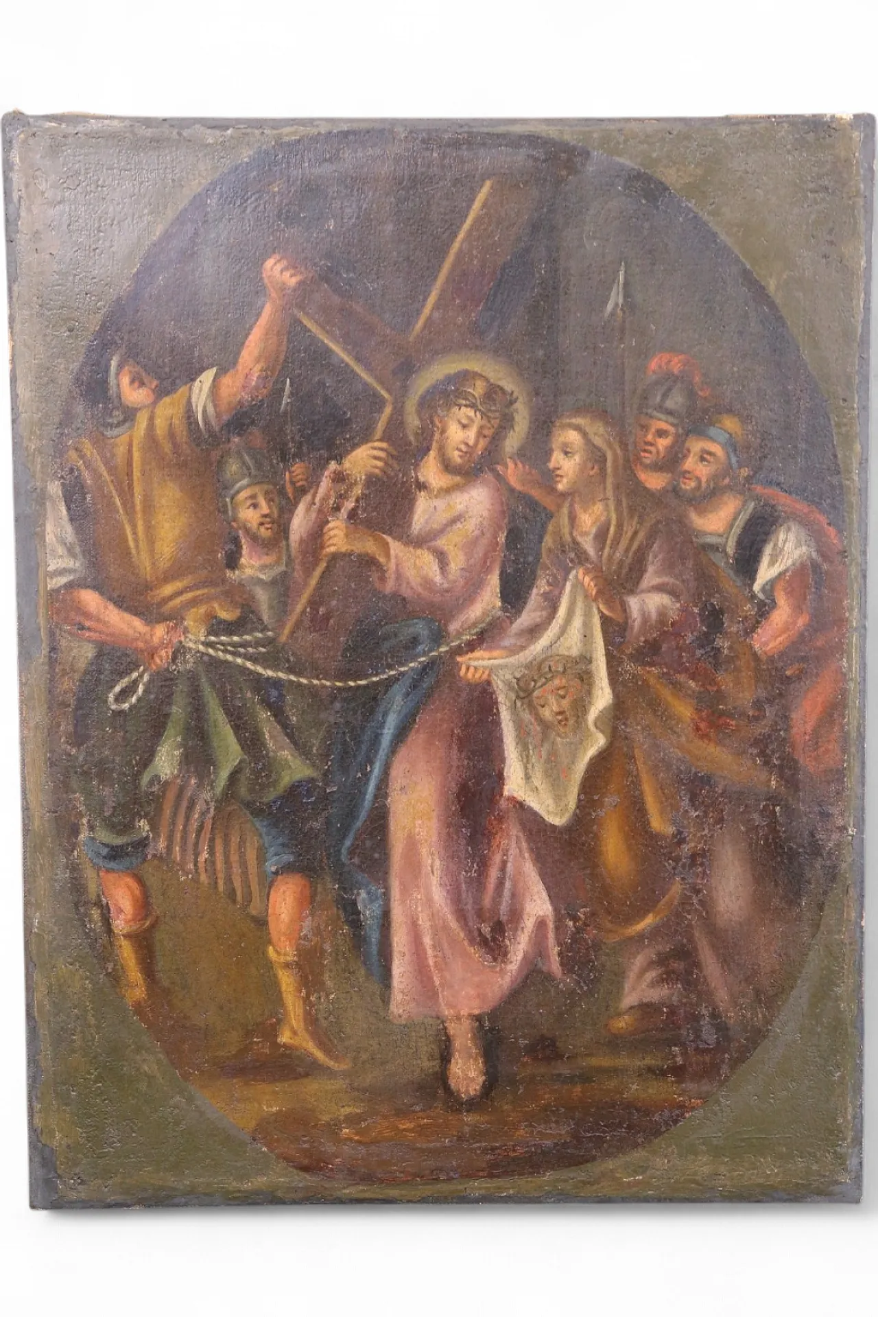 Oil painting on canvas via crucis VI veil Veronica,  17th century 25