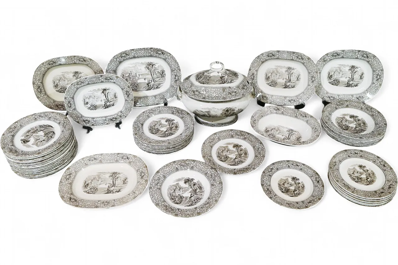 Servizio piatti per 8 F Primavesi Cardiff Swansea, 1860 25