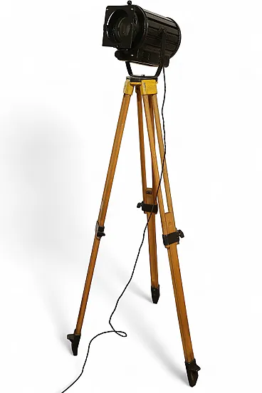 Theater lighthouse PC lens pinspot coemar  tripod floor lamp, 70s