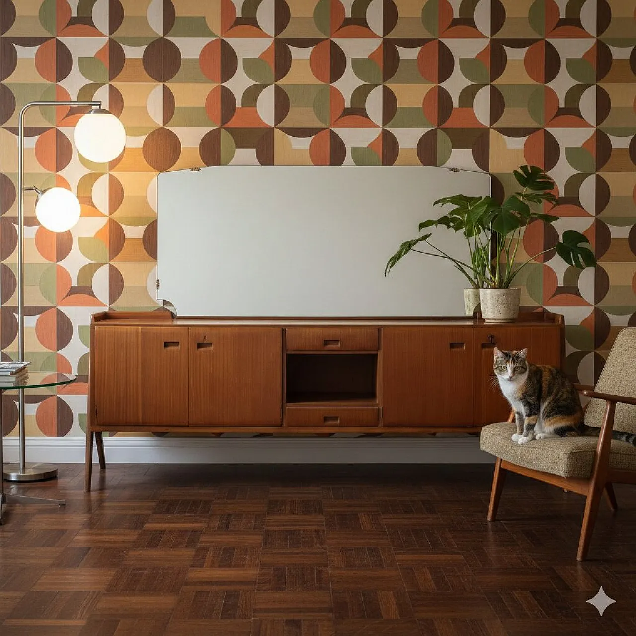 Mobile con impiallacciatura in mogano, '900 2