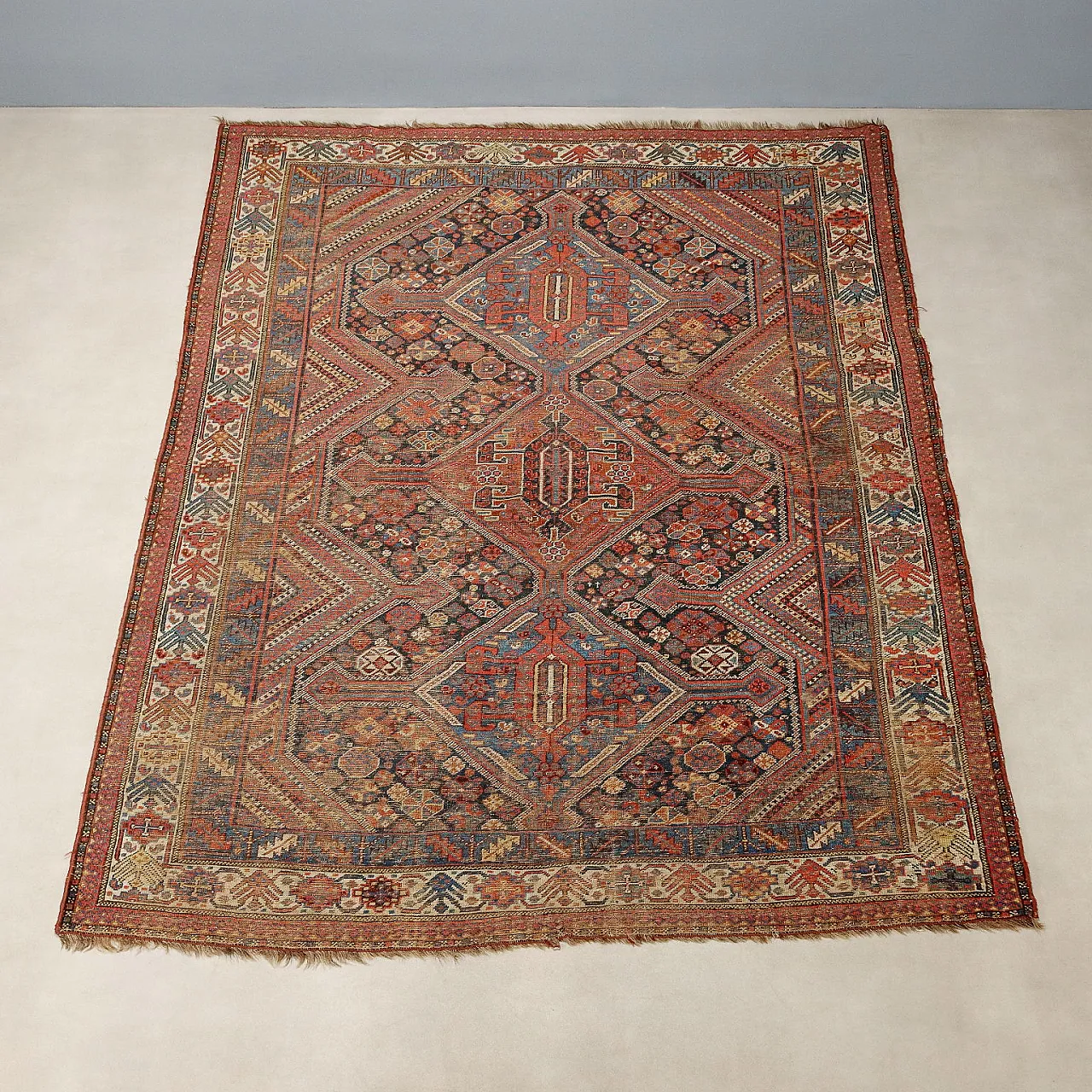 Tappeto Kaskay in lana, maglia fine, fatto a mano, '900 3