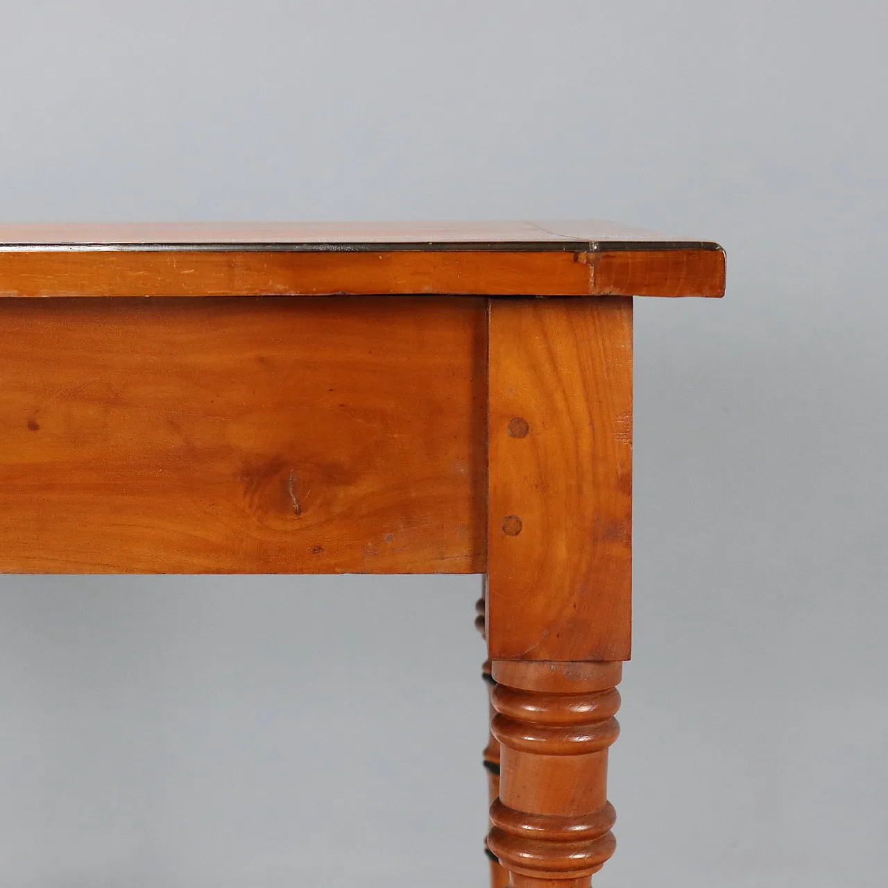 Cherry and fir table with ebonized moldings, mid-19th century 6