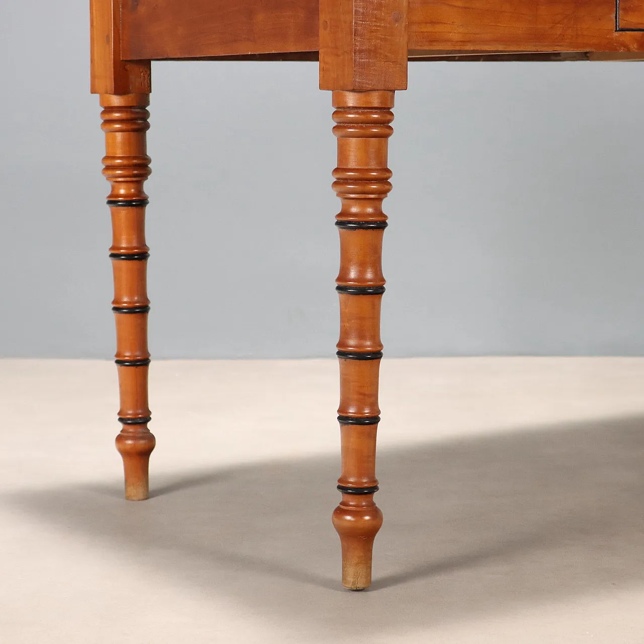 Cherry and fir table with ebonized moldings, mid-19th century 7