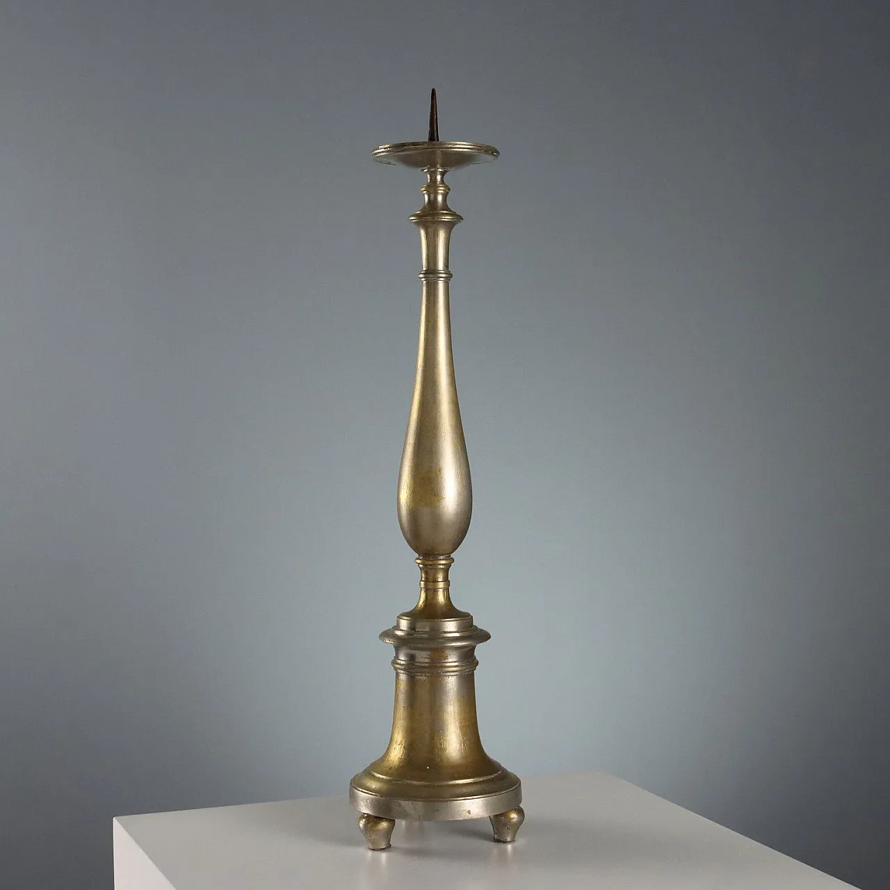 Gilded metal candlestick, 19th century 1