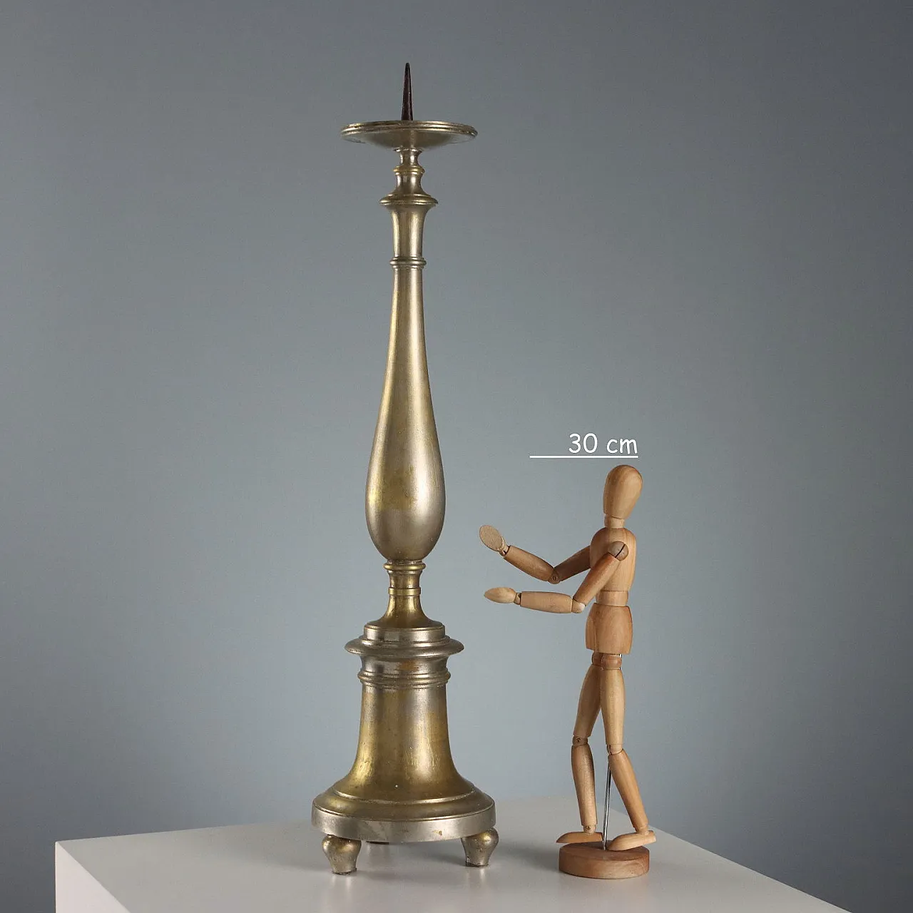 Gilded metal candlestick, 19th century 2