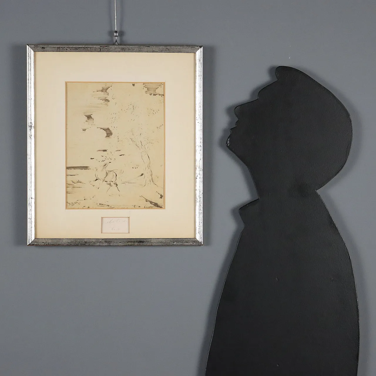 Cavallo nel paesaggio di Aligi Sassu, disegno moderno, anni '50 2