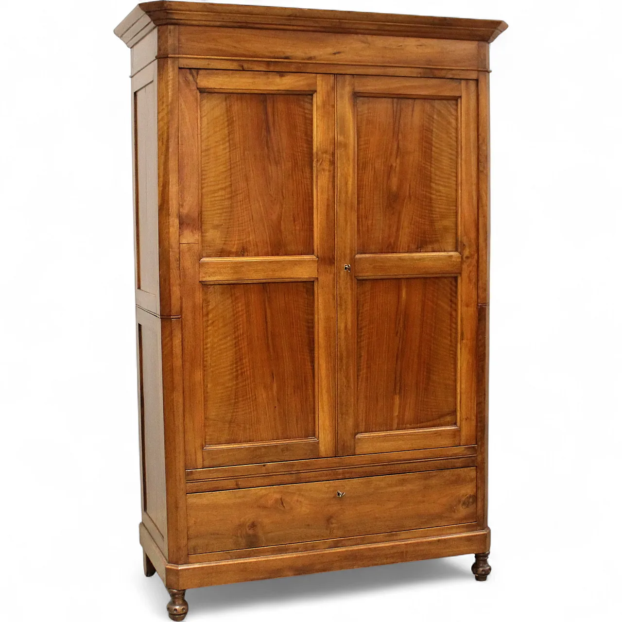 Louis Philippe sideboard wardrobe walnut, 19th century Italian 14