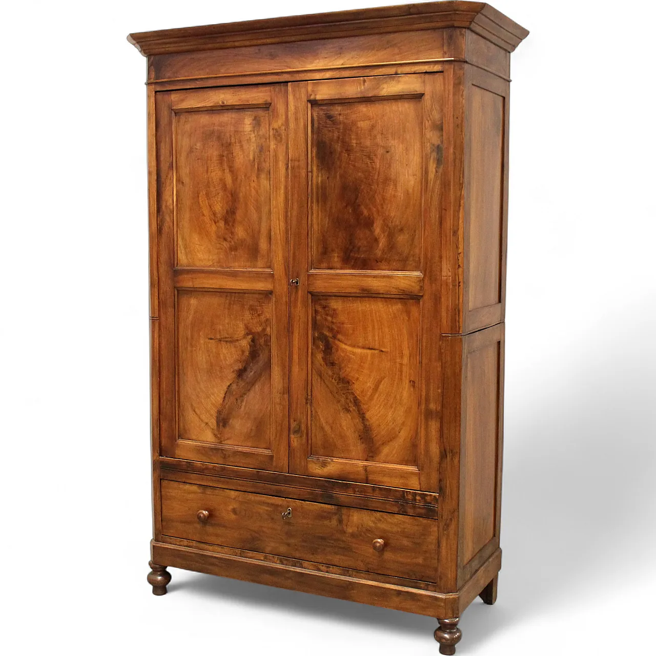 Louis Philippe sideboard wardrobe walnut, 19th century 16