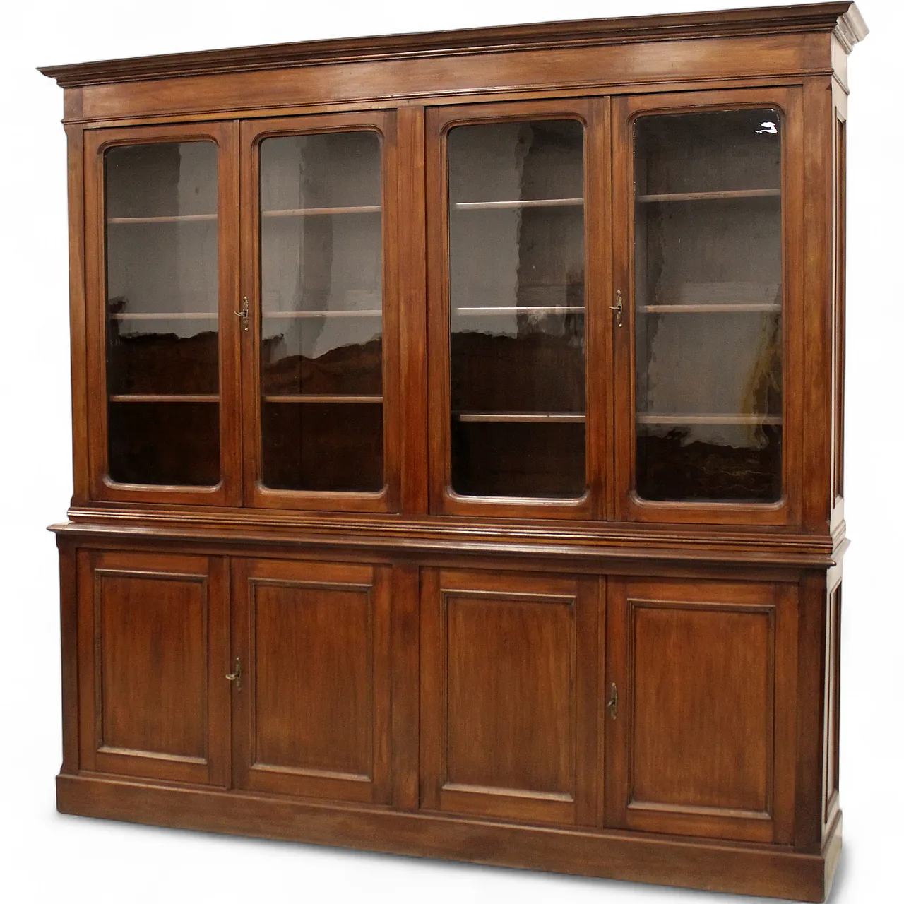 8-door bookcase mahogany, 19th century 14