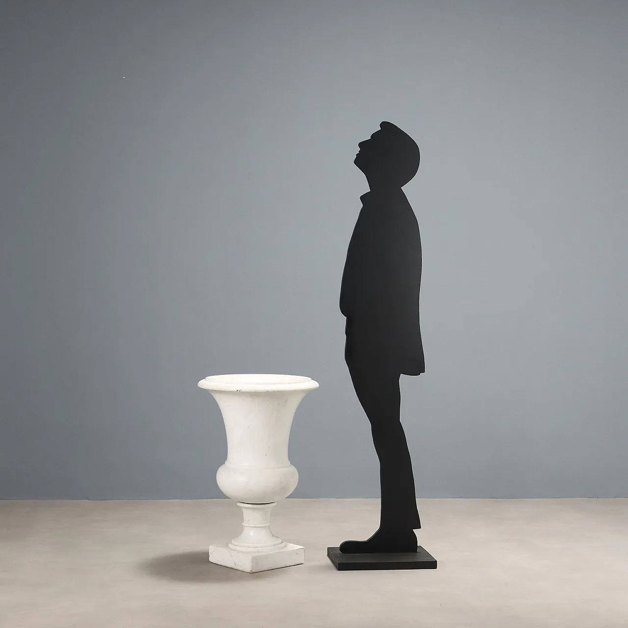 Medici vase in white Carrara marble 2