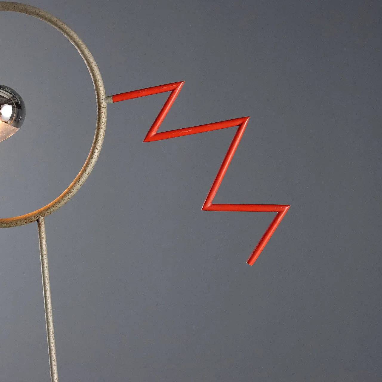 Valencia lamp in marble, nickel-plated & lacquered steel, 20th century 5