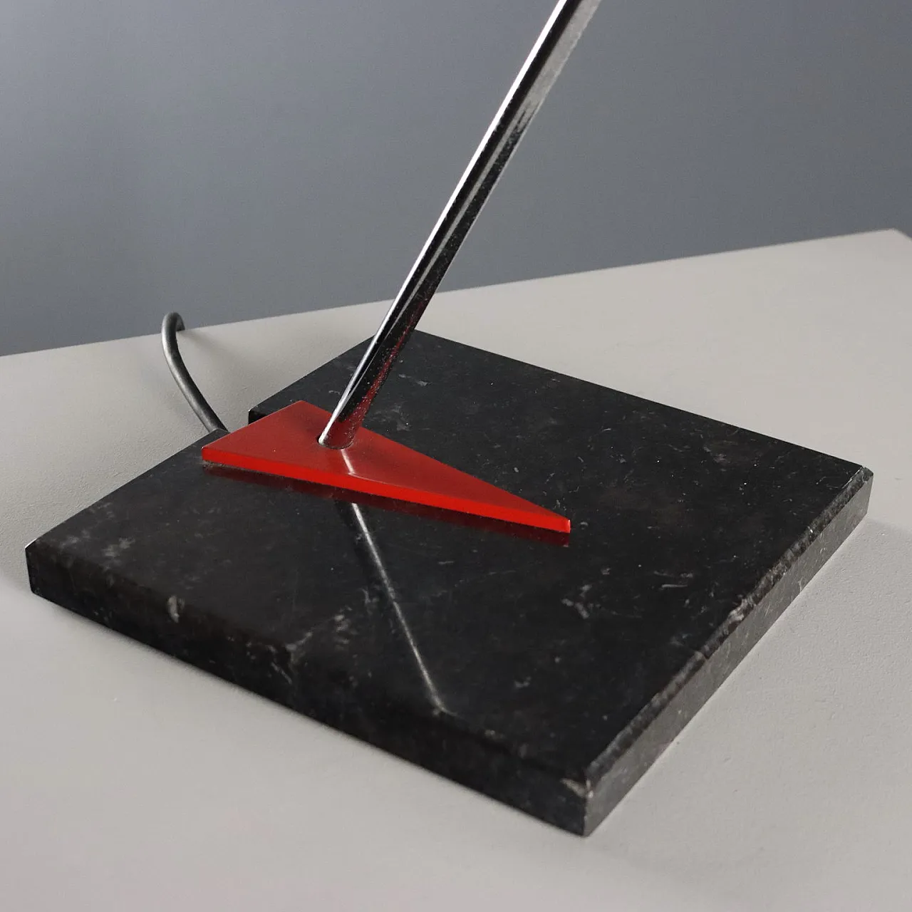 Valencia lamp in marble, nickel-plated & lacquered steel, 20th century 8