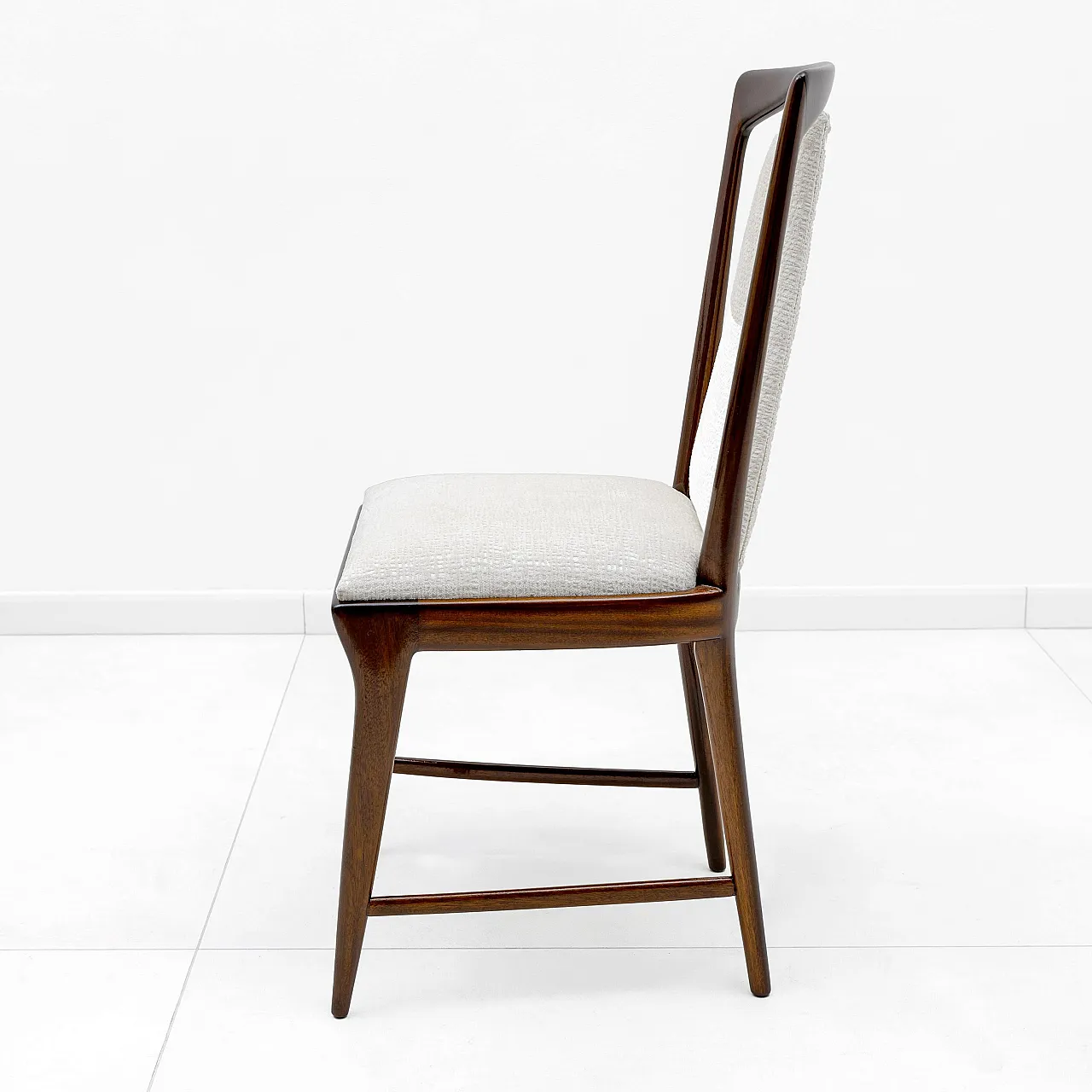 6 Mid-Century Modern bouclè dining chairs by Osvaldo Borsani, 1950s 10