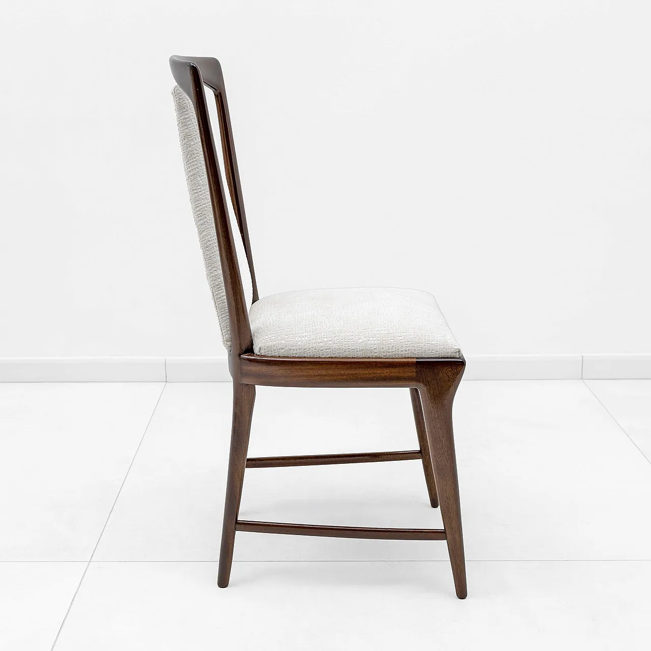 6 Mid-Century Modern bouclè dining chairs by Osvaldo Borsani, 1950s 11