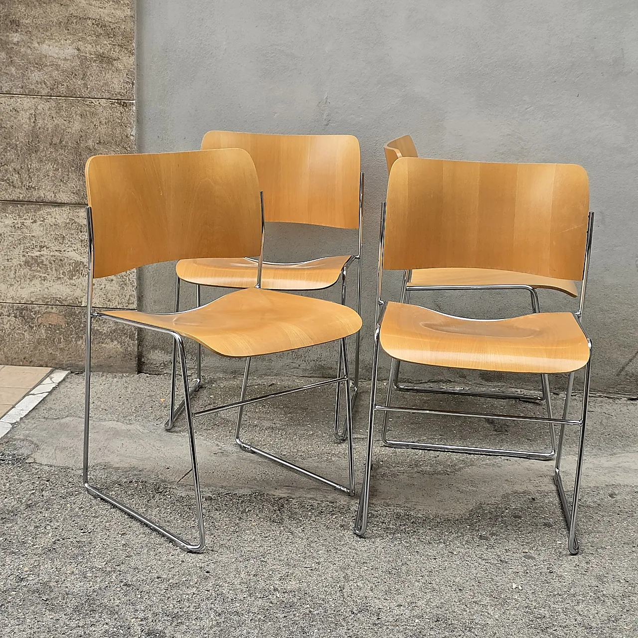 4 Sedie 40/4  David Rowland, anni '60 1