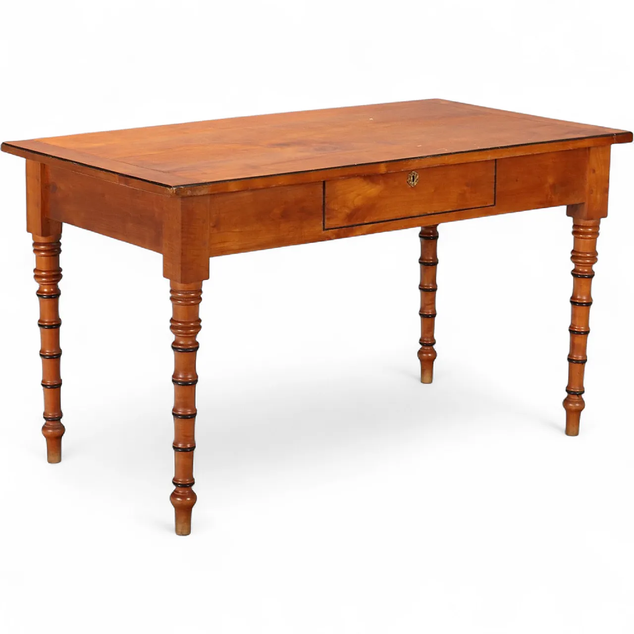 Cherry and fir table with ebonized moldings, mid-19th century 10