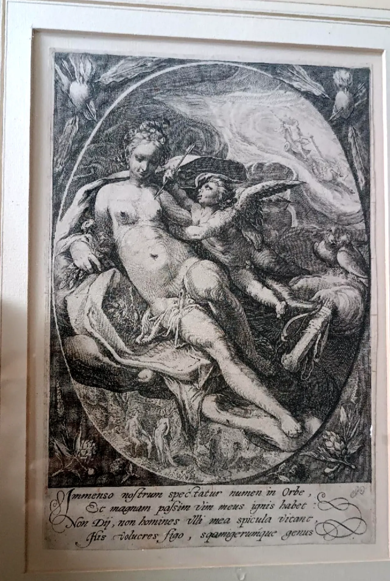 Venere e Cupido di Hendrik Goltzius, incisione, '600 2