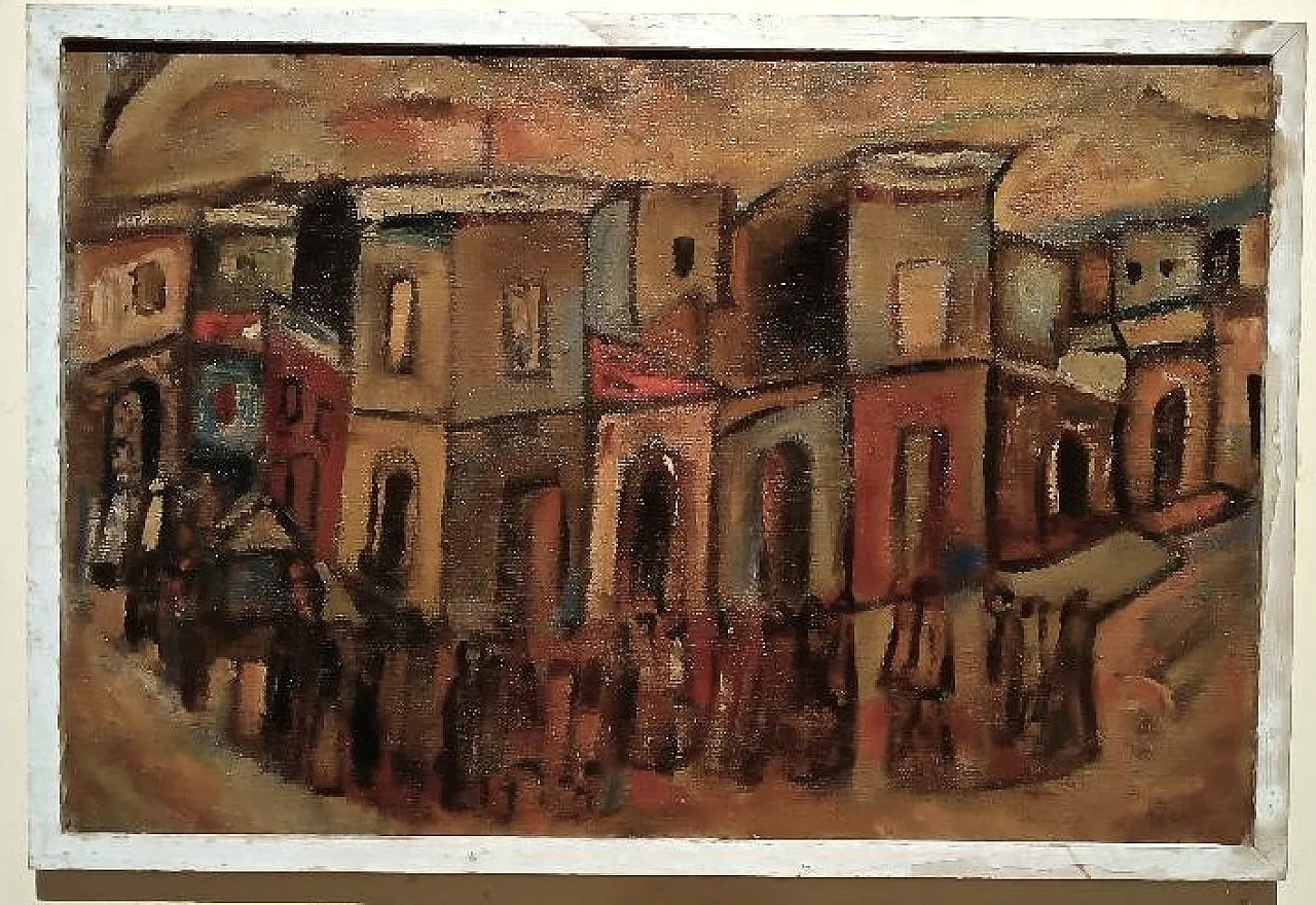 Funeral by Ferruccio Ferri, oil on canvas, 20th century 3