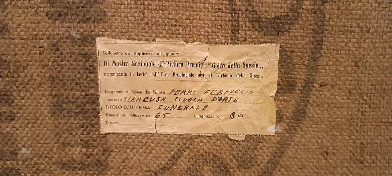 Funeral by Ferruccio Ferri, oil on canvas, 20th century 8