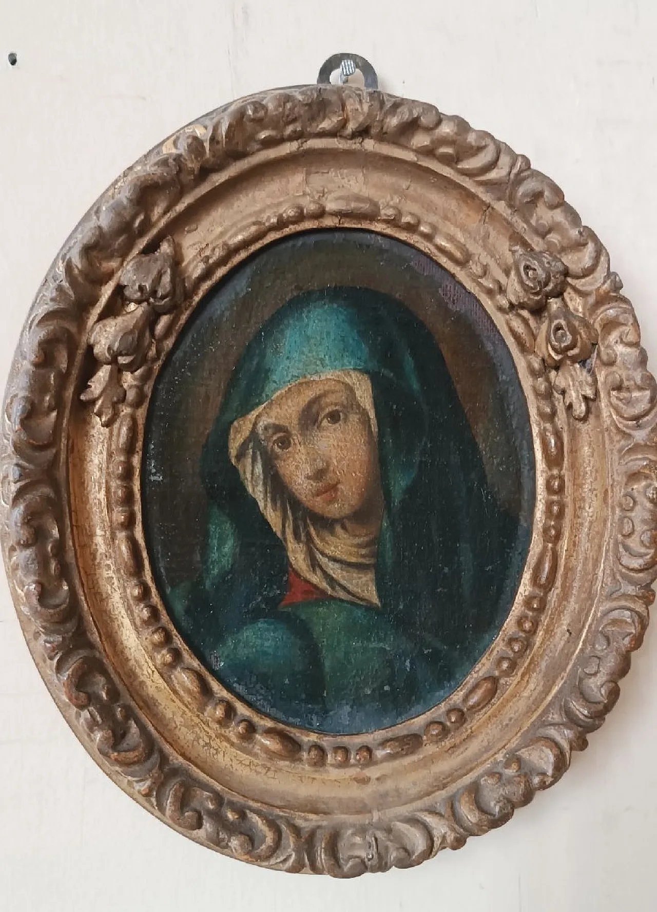 Virgin and Child, oil on canvas mounted on cardboard, 18th century 2