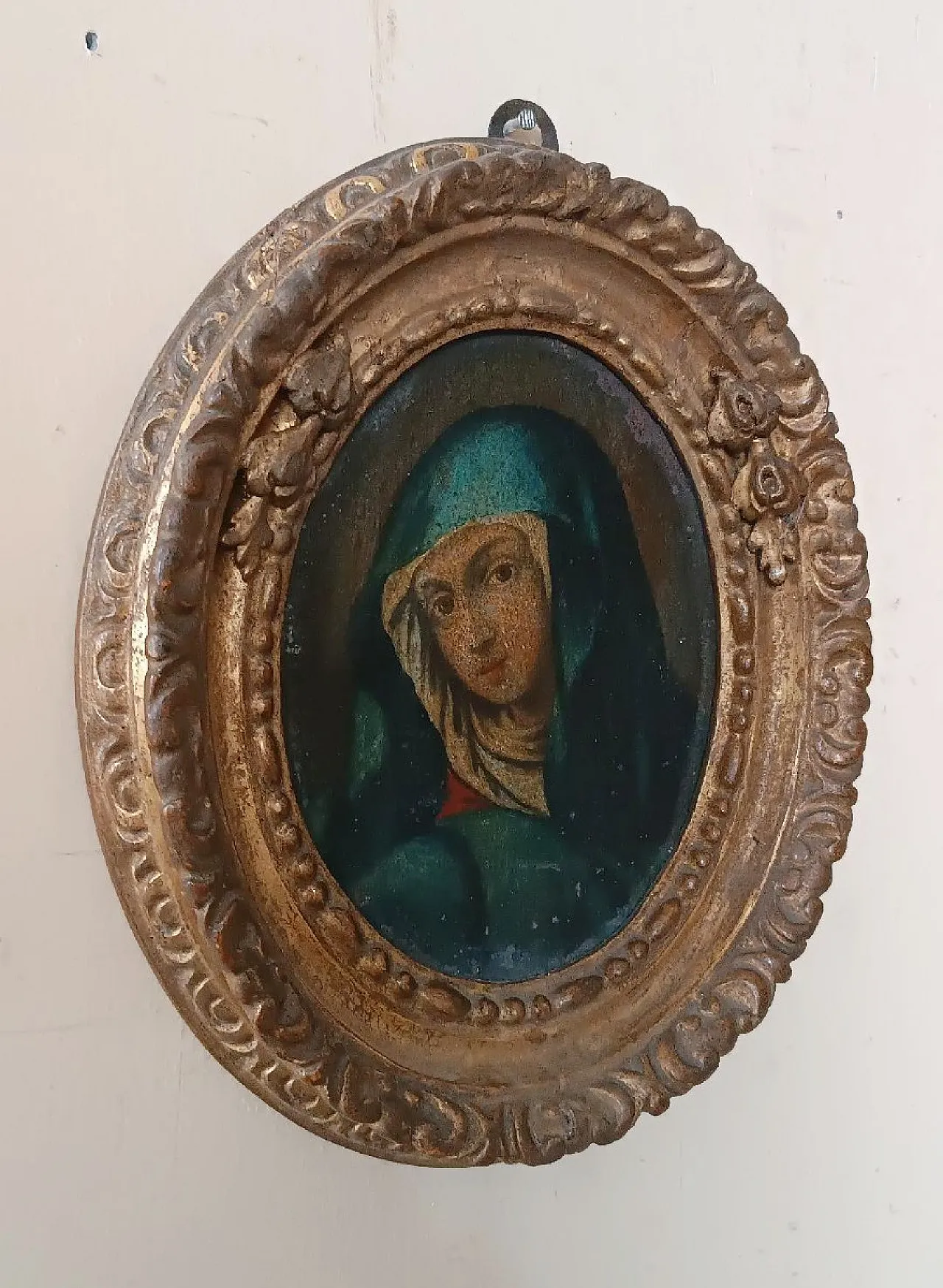 Virgin and Child, oil on canvas mounted on cardboard, 18th century 5
