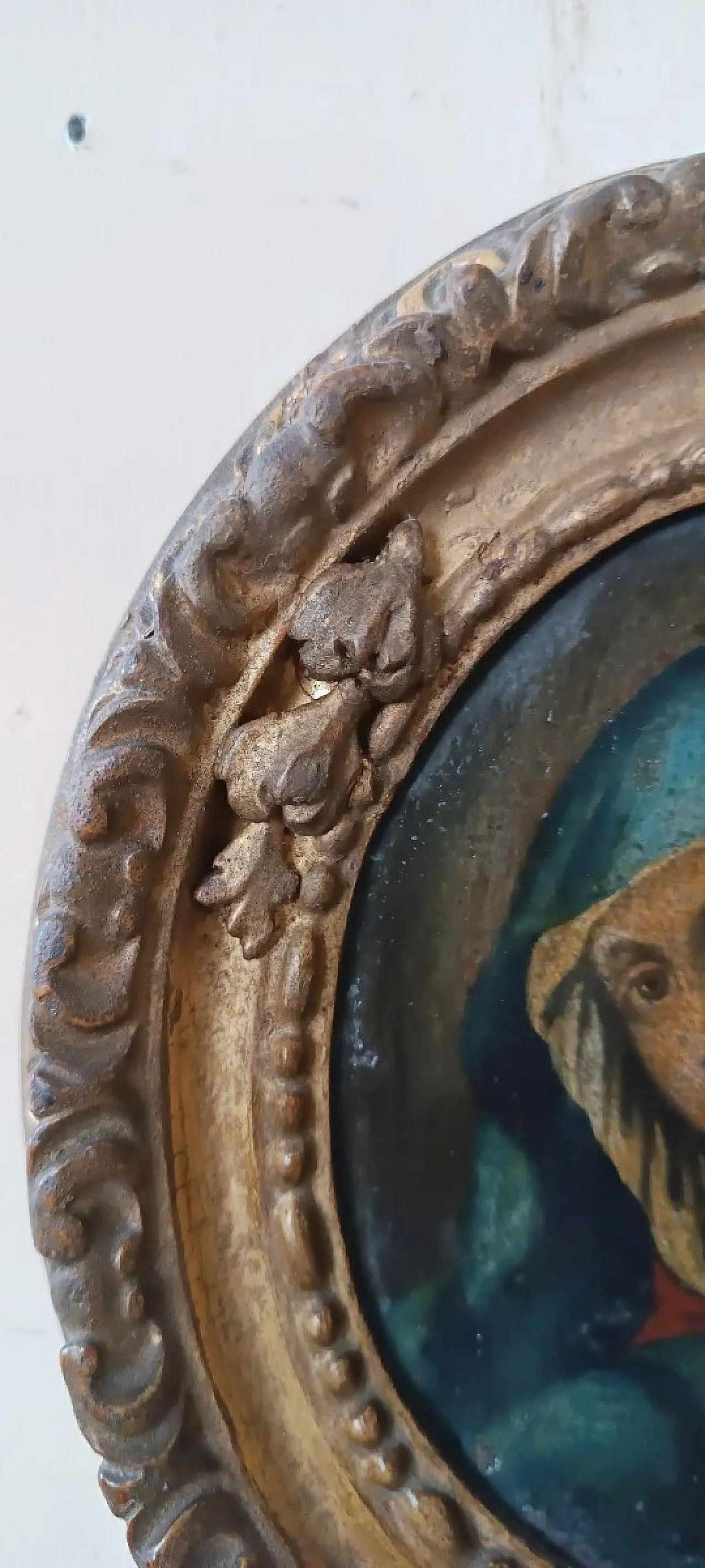 Virgin and Child, oil on canvas mounted on cardboard, 18th century 7