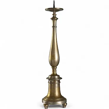 Candeliere in metallo dorato, '800