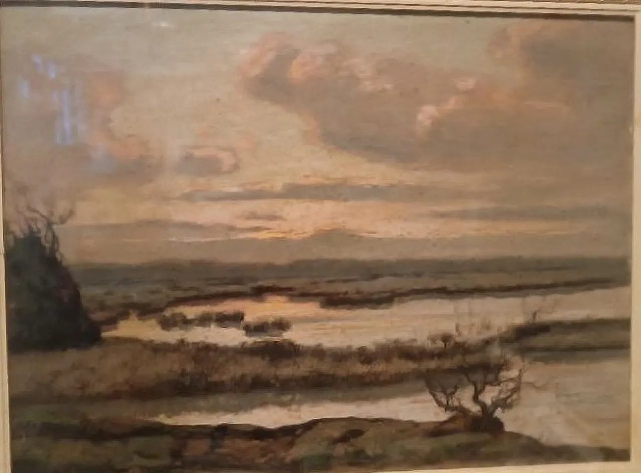 Landscape painting by Gino Romiti, 20th century 4