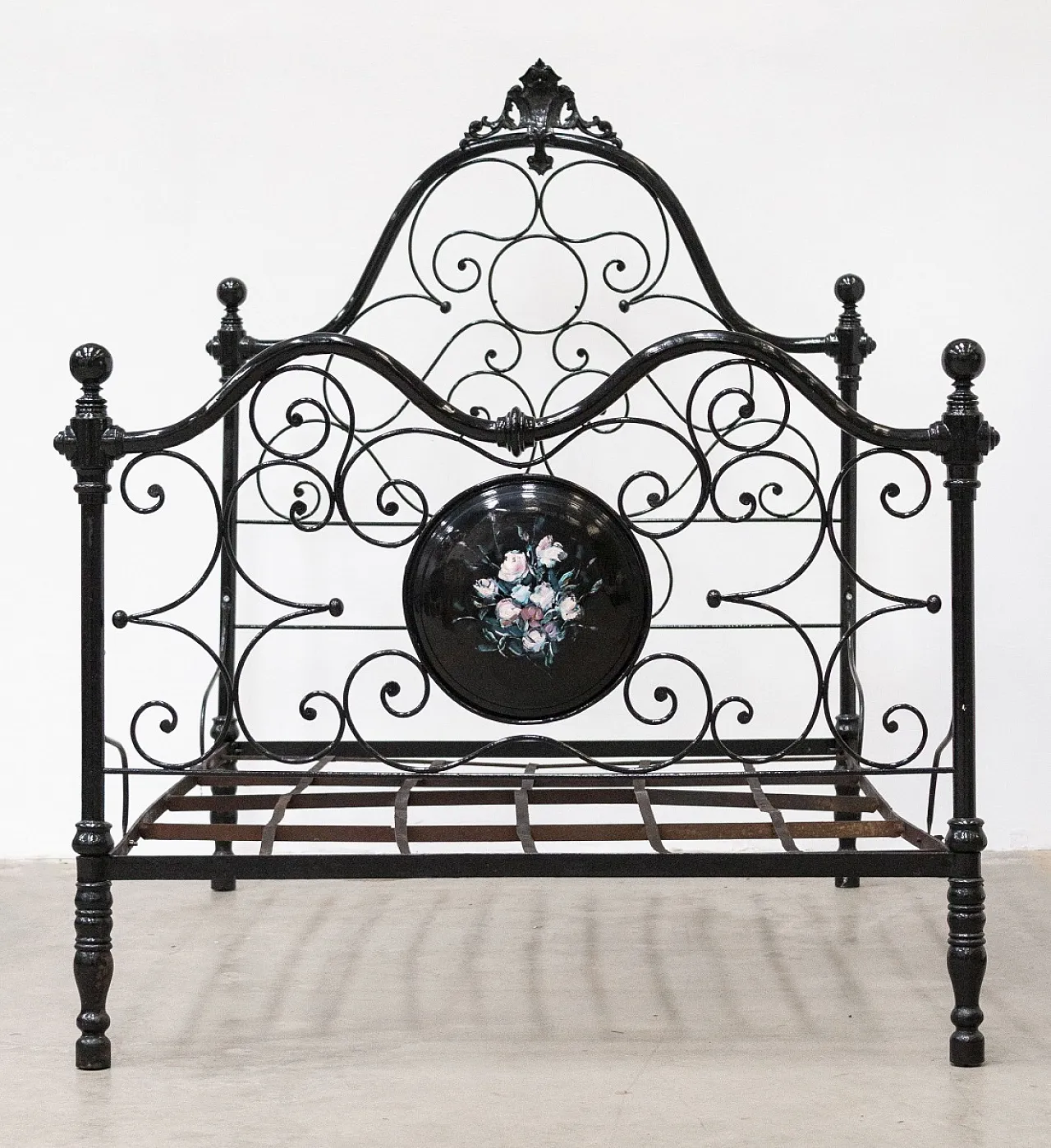 Wrought iron bed, mid-19th century 2
