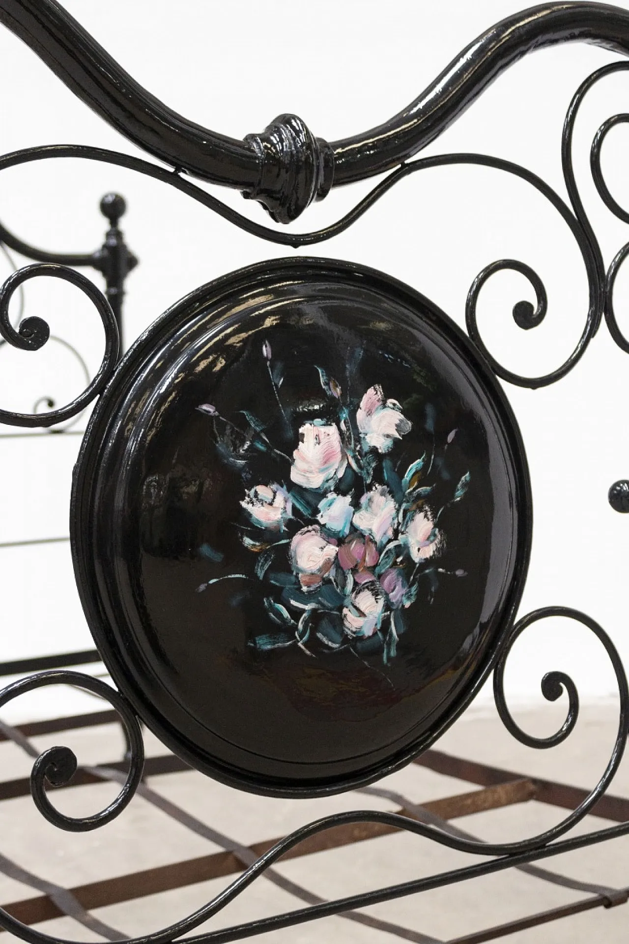 Wrought iron bed, mid-19th century 5