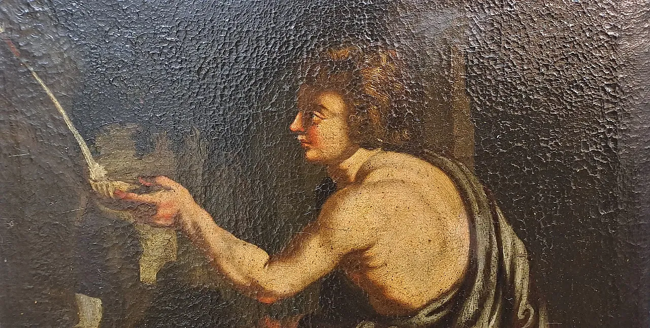 Saint John Baptist as a child, oil on canvas, 17th century 2