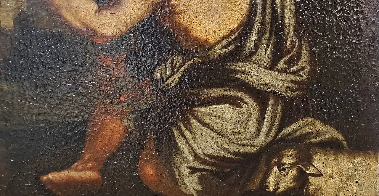 Saint John Baptist as a child, oil on canvas, 17th century 3