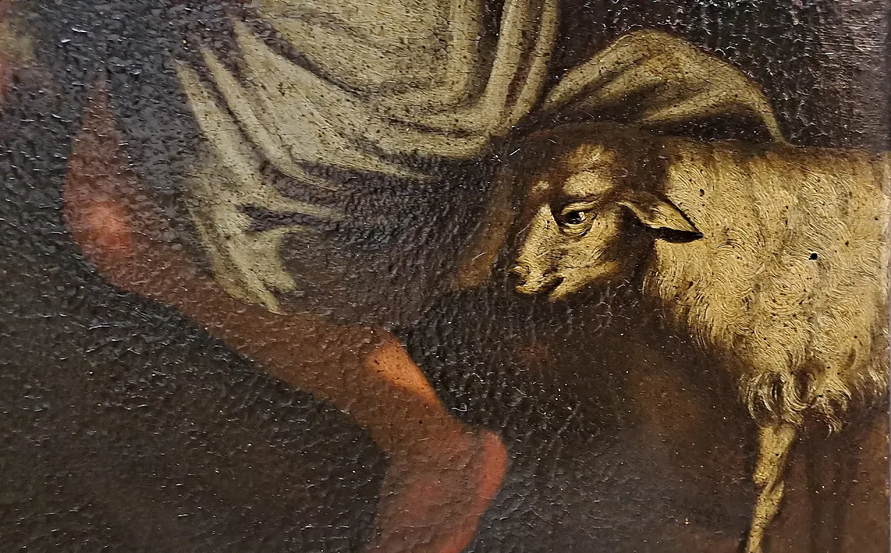 Saint John Baptist as a child, oil on canvas, 17th century 4