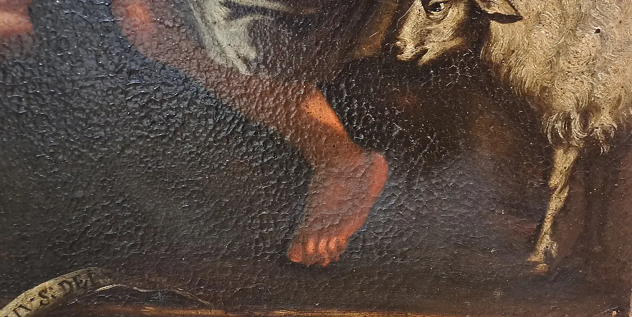 Saint John Baptist as a child, oil on canvas, 17th century 5