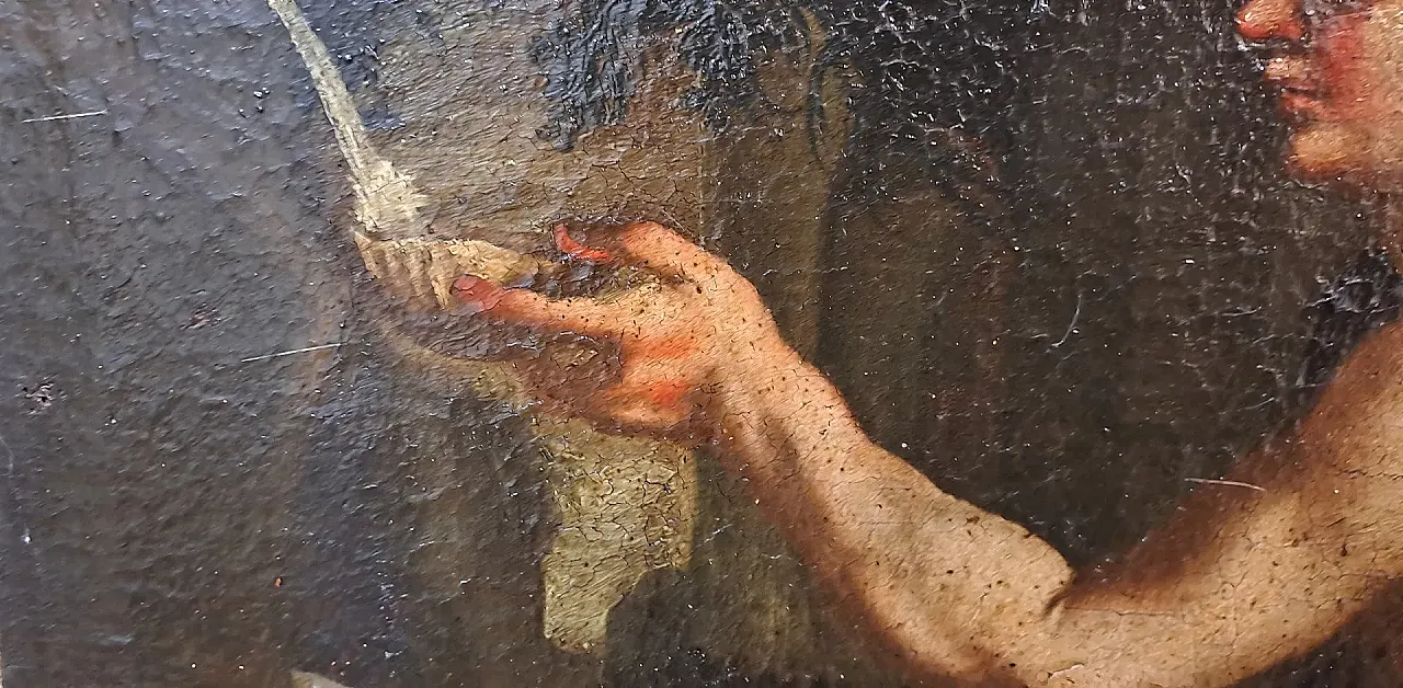 Saint John Baptist as a child, oil on canvas, 17th century 7