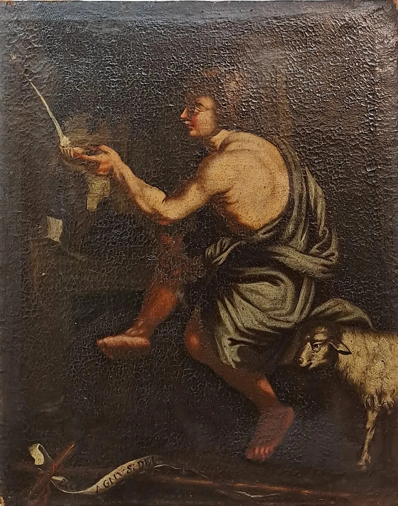 Saint John Baptist as a child, oil on canvas, 17th century 10