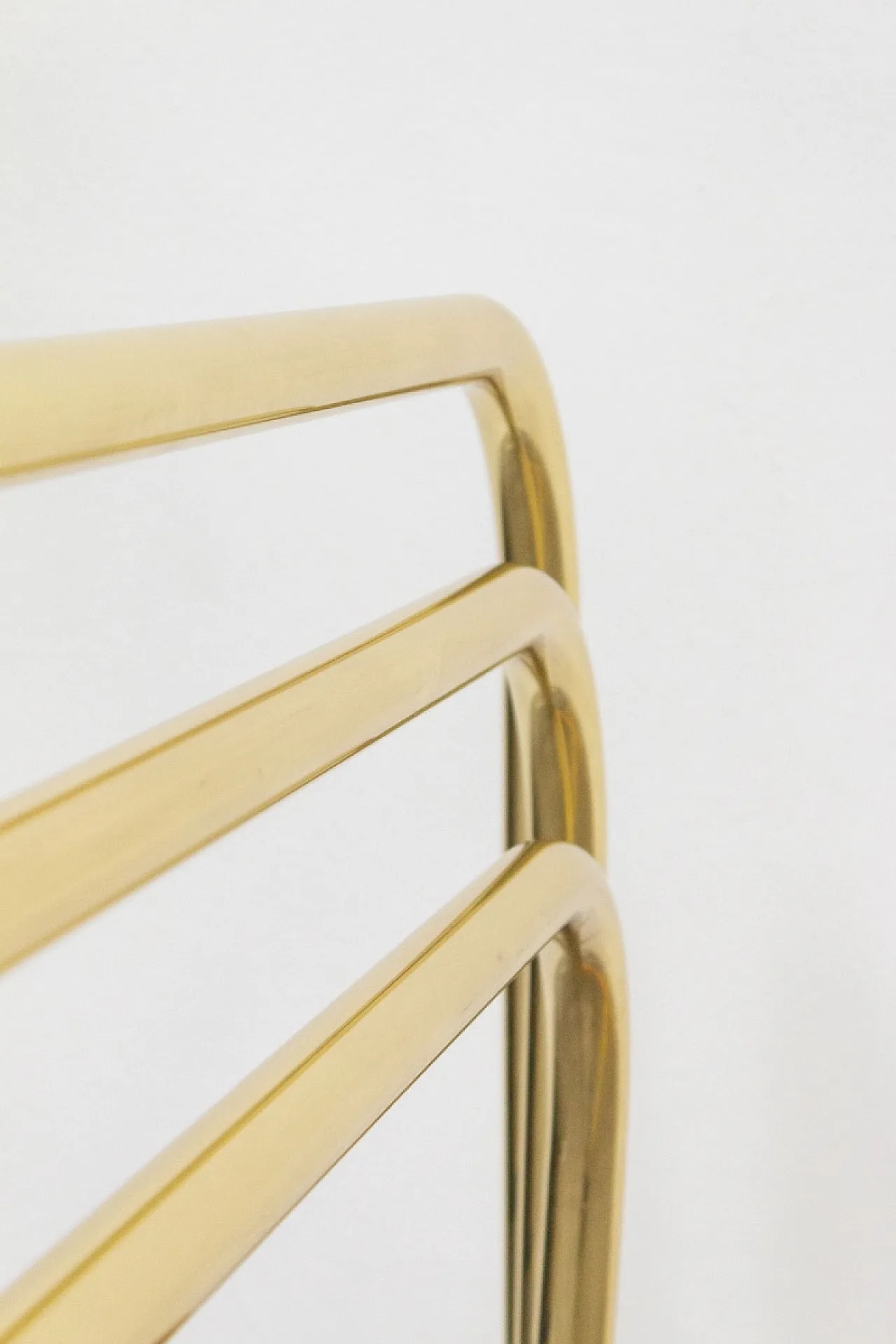 Letto matrimoniale in ottone dorato di Cantori, anni '70 5