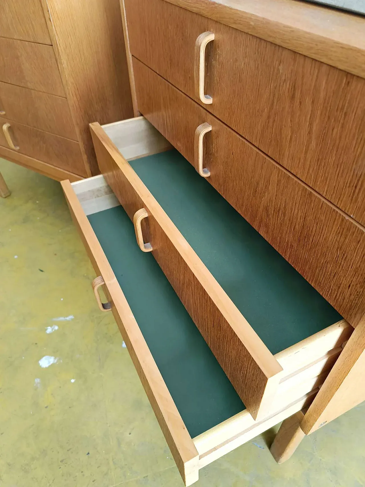 Pair of Bedside tables by Bertil Fridhagen for Bodafors oak, 60s 3