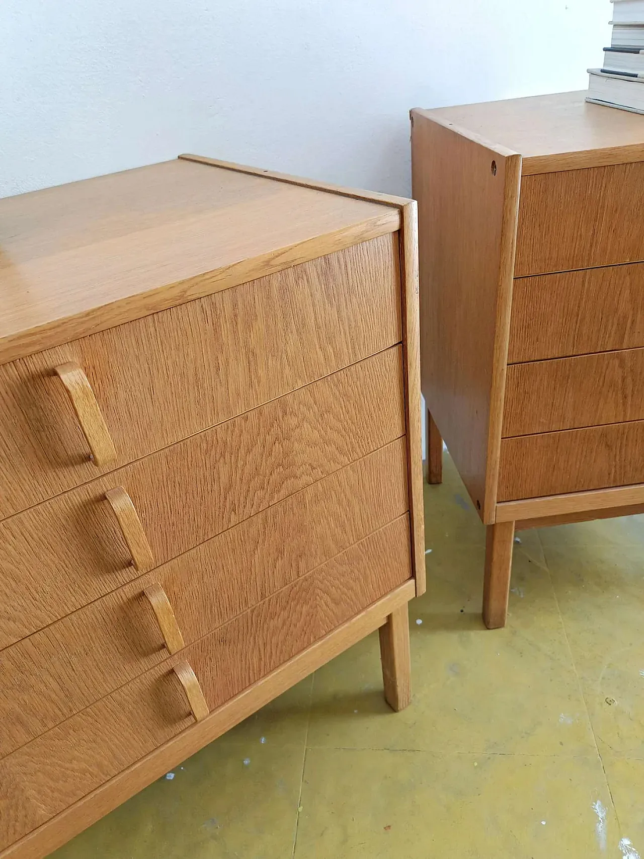 Pair of Bedside tables by Bertil Fridhagen for Bodafors oak, 60s 4
