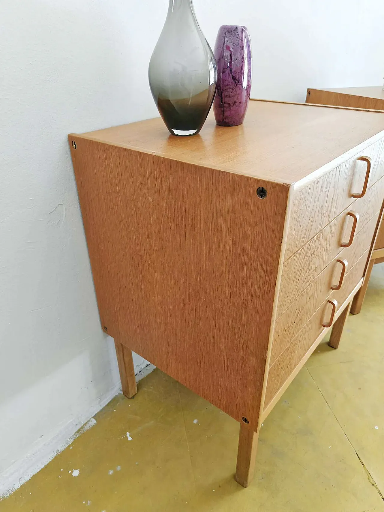 Pair of Bedside tables by Bertil Fridhagen for Bodafors oak, 60s 6