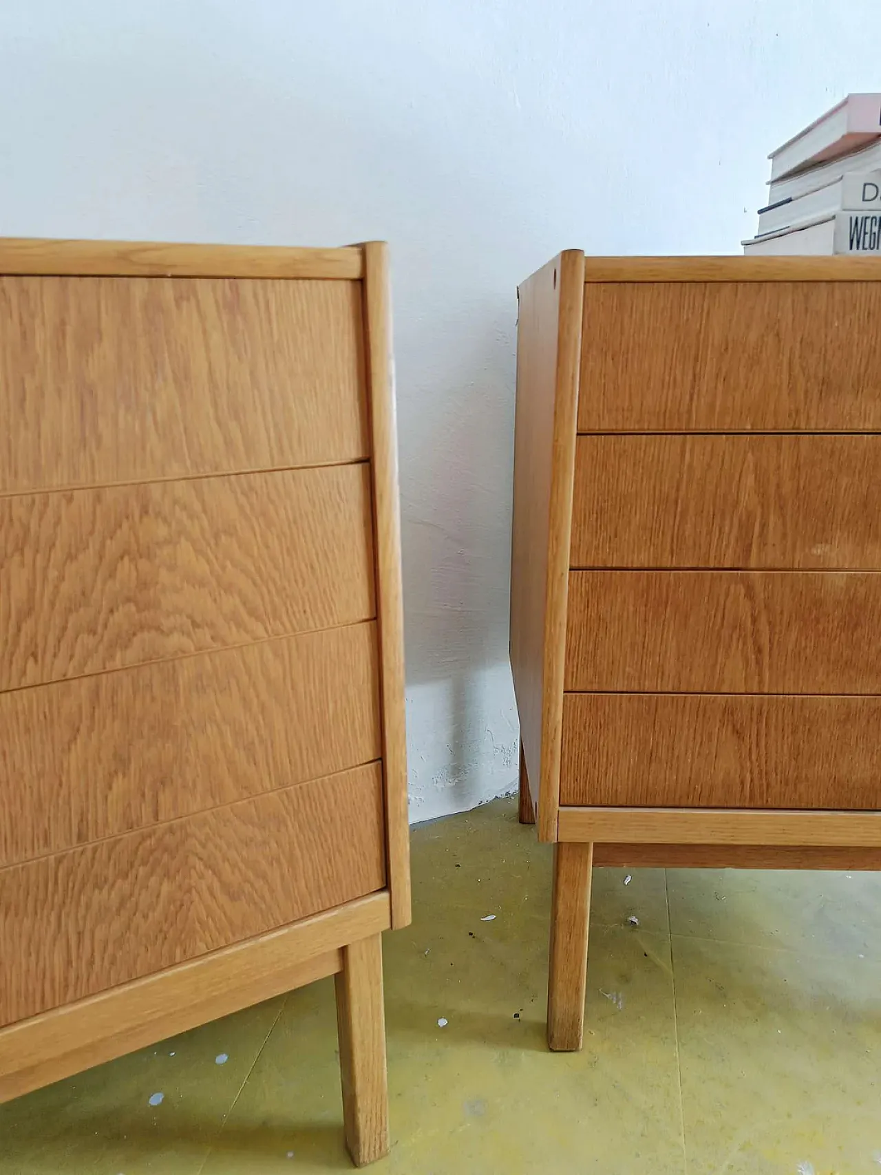 Pair of Bedside tables by Bertil Fridhagen for Bodafors oak, 60s 8