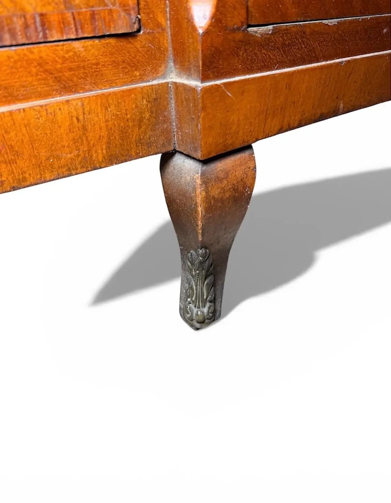 Walnut burl chest of drawers with 4 drawers and inlays, 1960s 7