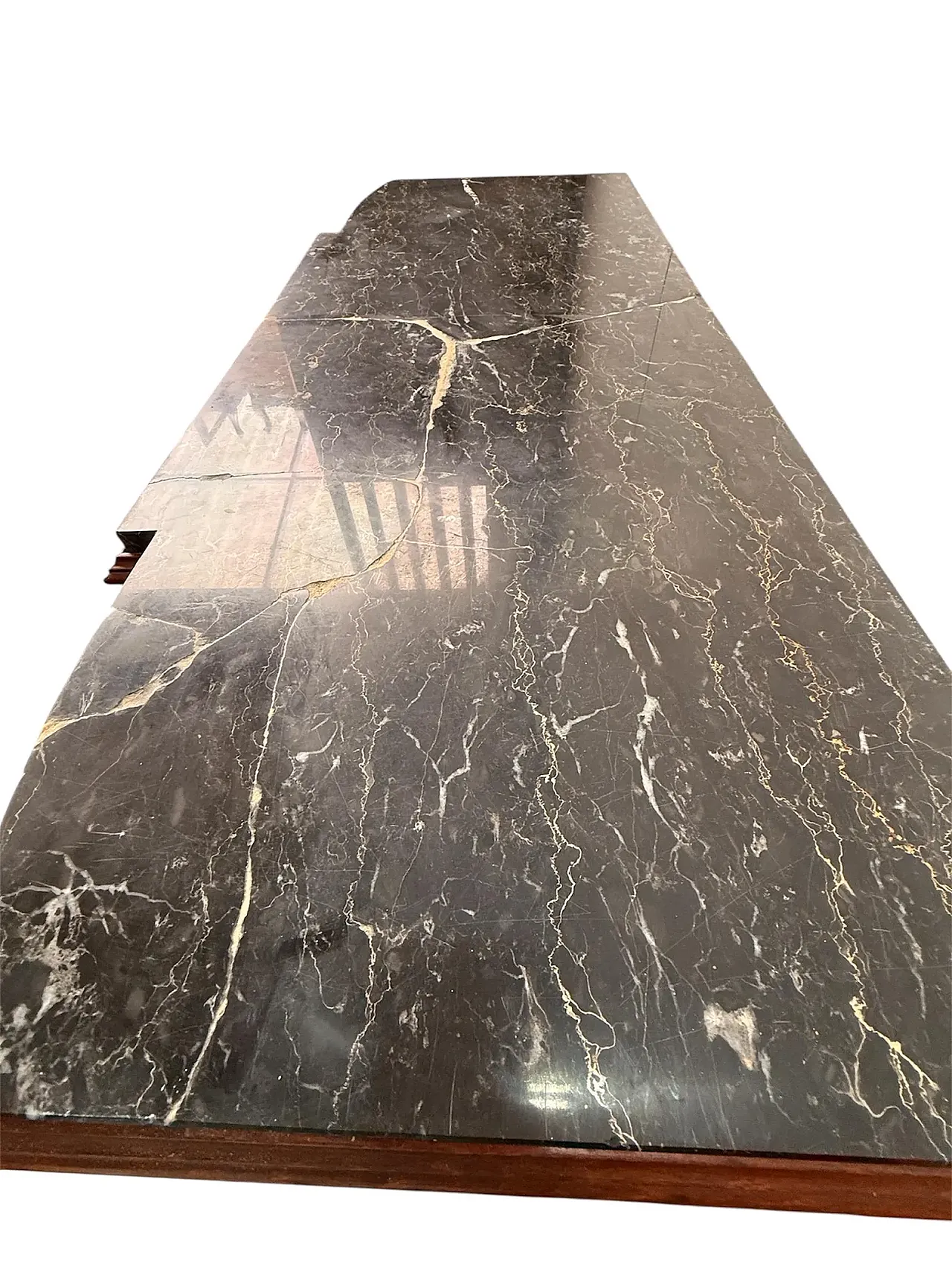 Walnut burl chest of drawers with 4 drawers and inlays, 1960s 9